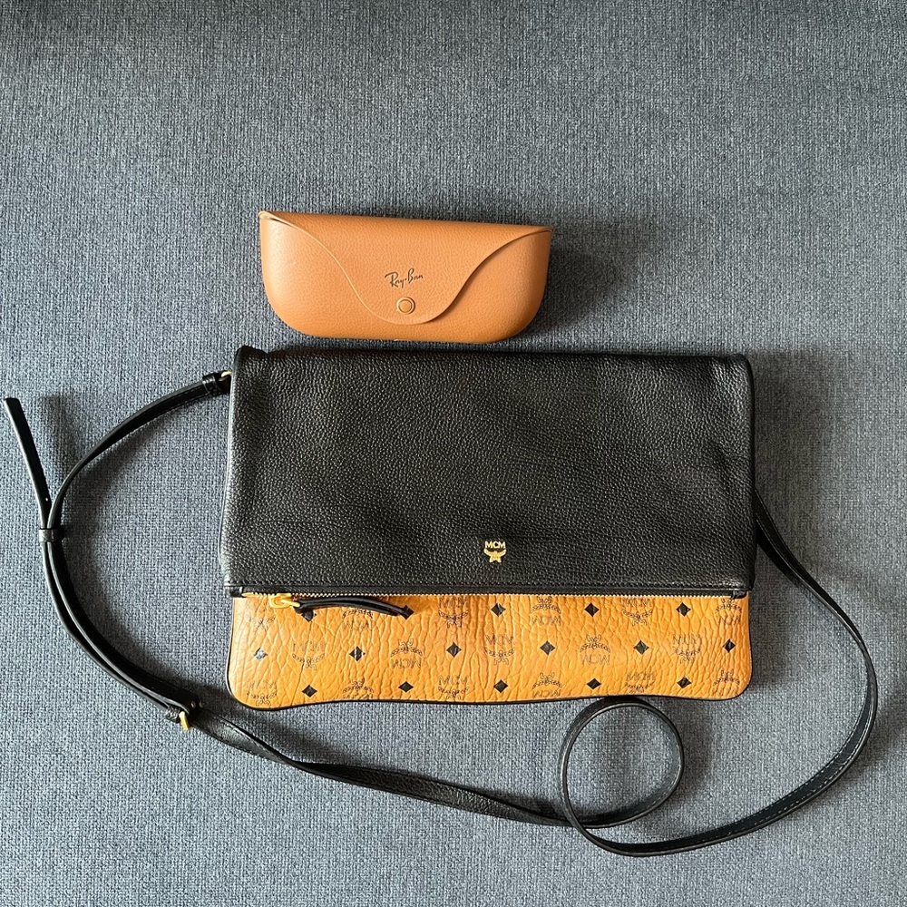 MCM crossbody bag or clutch with removable strap